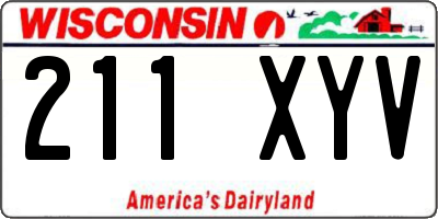 WI license plate 211XYV