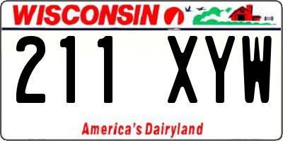 WI license plate 211XYW