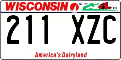 WI license plate 211XZC