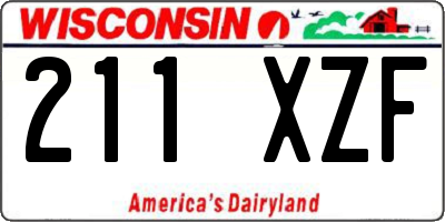 WI license plate 211XZF