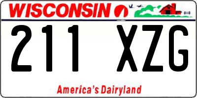 WI license plate 211XZG