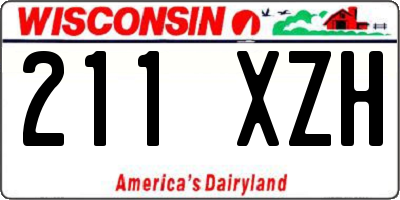 WI license plate 211XZH