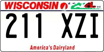WI license plate 211XZI