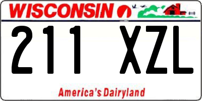 WI license plate 211XZL