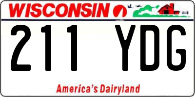 WI license plate 211YDG