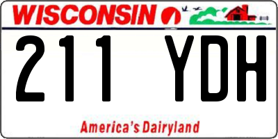 WI license plate 211YDH