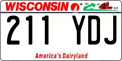 WI license plate 211YDJ