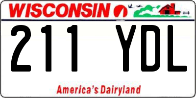 WI license plate 211YDL