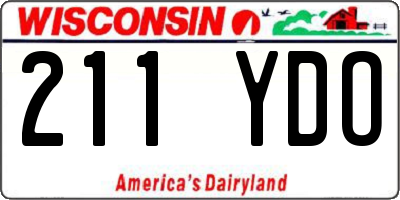 WI license plate 211YDO