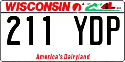 WI license plate 211YDP