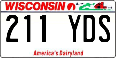 WI license plate 211YDS