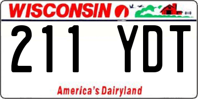 WI license plate 211YDT