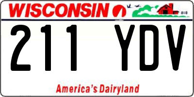 WI license plate 211YDV