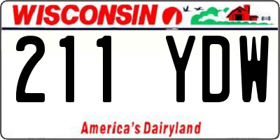 WI license plate 211YDW