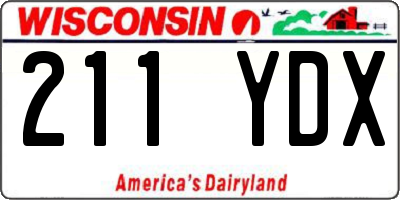 WI license plate 211YDX