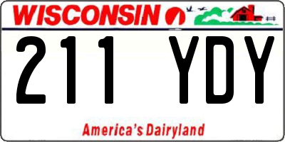 WI license plate 211YDY