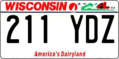 WI license plate 211YDZ