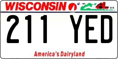 WI license plate 211YED