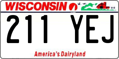 WI license plate 211YEJ