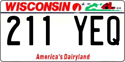 WI license plate 211YEQ
