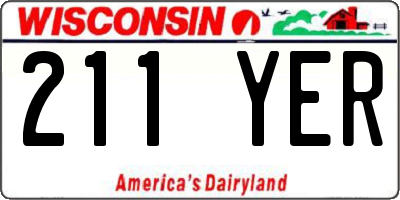 WI license plate 211YER