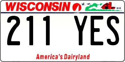 WI license plate 211YES