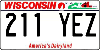 WI license plate 211YEZ