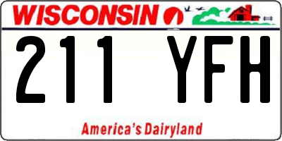 WI license plate 211YFH
