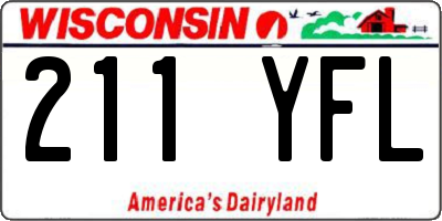 WI license plate 211YFL