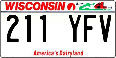 WI license plate 211YFV