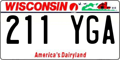 WI license plate 211YGA