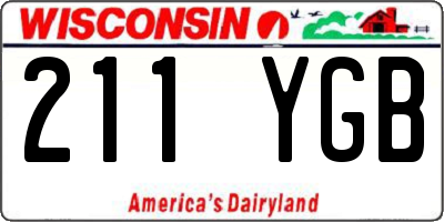 WI license plate 211YGB