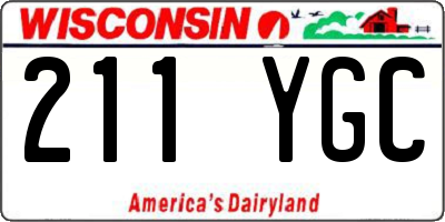 WI license plate 211YGC