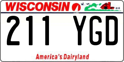 WI license plate 211YGD