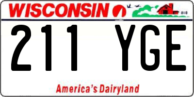 WI license plate 211YGE