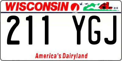 WI license plate 211YGJ