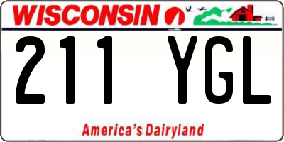 WI license plate 211YGL