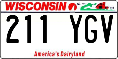 WI license plate 211YGV
