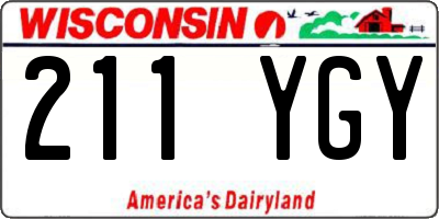 WI license plate 211YGY