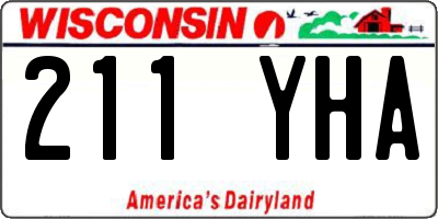 WI license plate 211YHA