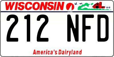 WI license plate 212NFD