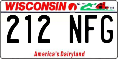 WI license plate 212NFG