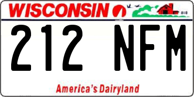 WI license plate 212NFM