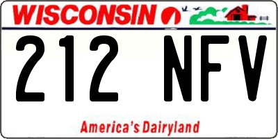 WI license plate 212NFV