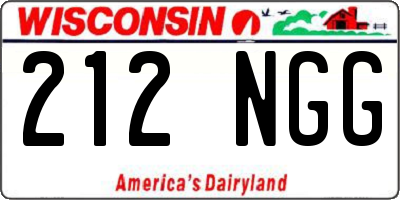 WI license plate 212NGG