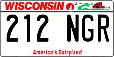 WI license plate 212NGR