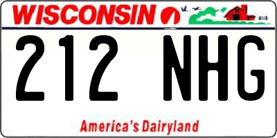 WI license plate 212NHG