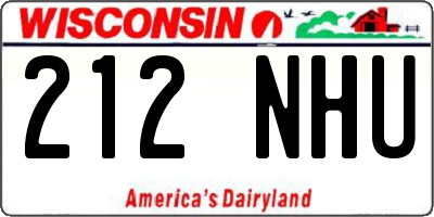 WI license plate 212NHU