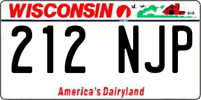 WI license plate 212NJP
