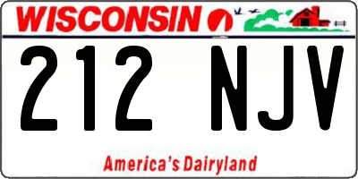 WI license plate 212NJV